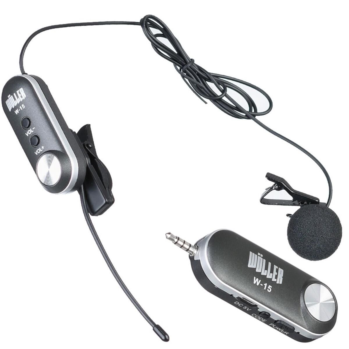 WÖLLER W-15-UHF ŞARJLI TEK KANAL KABLOSUZ YAKA MİKROFONU