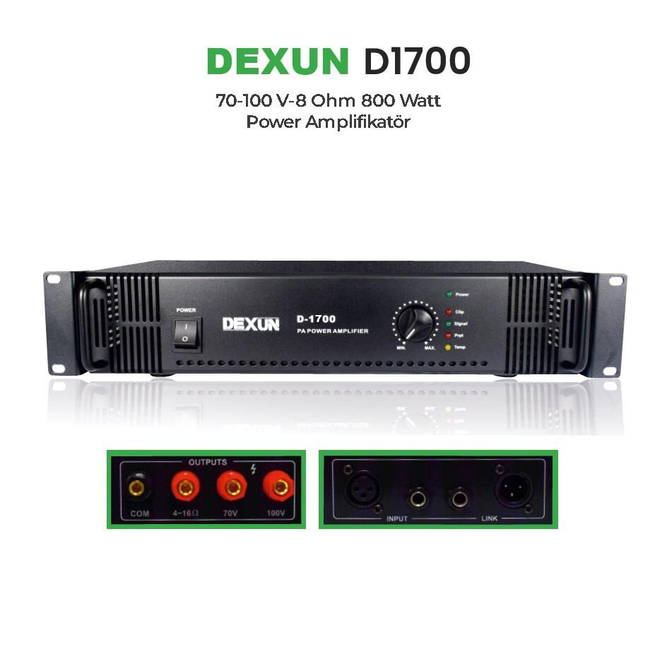 DEXUN D-1700 TRAFOLU 700 WATT POWER ANFİ
