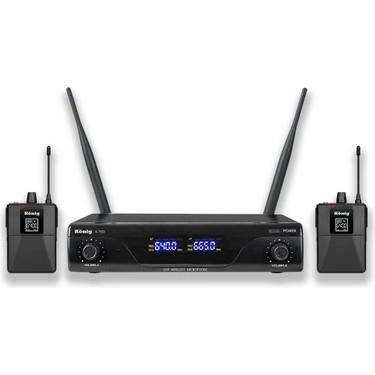 KÖNİG K-700 UHF 2 KANAL 1 EL 1 YAKA TELSİZ KABLOSUZ MİKROFON
