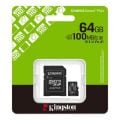 Kingston SDCS3/64GB 64GB microSDXC Canvas Select Plus Gen3 100MB/s A1 Card + Hafıza Kartı