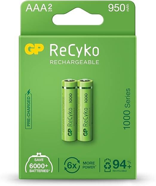 GP 950 MA AAA İNCE ŞARJLI PİL 2 Lİ KART