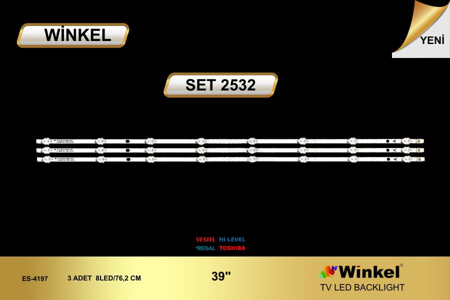 TV LED BAR 2532 TAKIM 3 LÜ-39R653H-39H8400-39TH4020-30108914CB13-WİNKEL