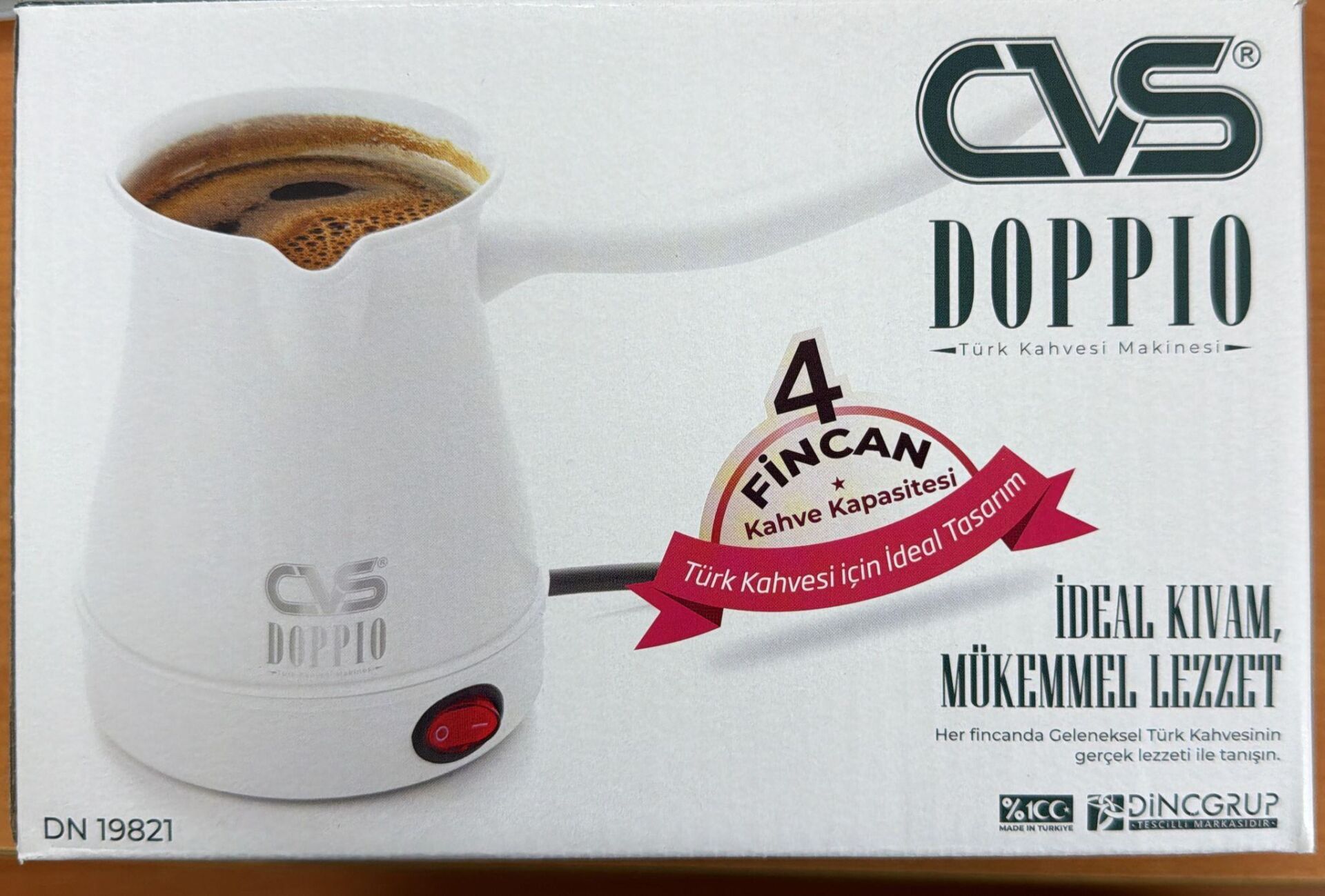 CVS DN-19821 DOPPIO  ELEKTRİKLİ CEZVE TÜRK KAHVESİ MAKİNASI 4FİNCAN