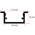 ALİMİNYUM LED KASASI 7x13 KAPAK DAHİL 3 MT1 BOY  FİYATIDIR-KANATLI