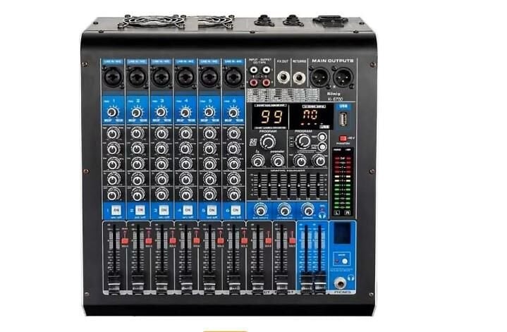 KÖNİG KA-6700P 2X350WATT USB-BT-700 WATT  6 KANAL POWER MİXER