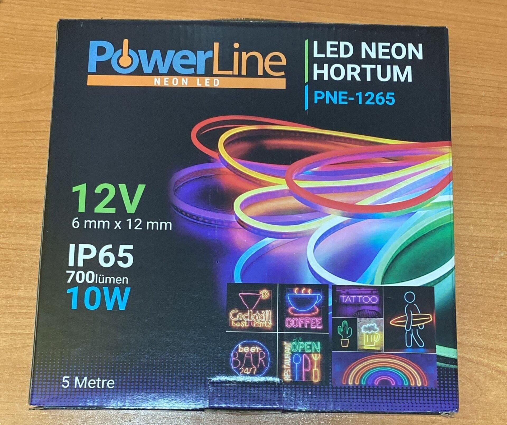 NEON LED 12 VOLT BEYAZ PNE-1265 6X12MM 5MT YCL POWERLİNE
