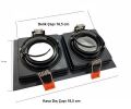 CATA CT-5019 PARS 2Lİ DEKORATİF KARE BOŞ KASA SİYAH