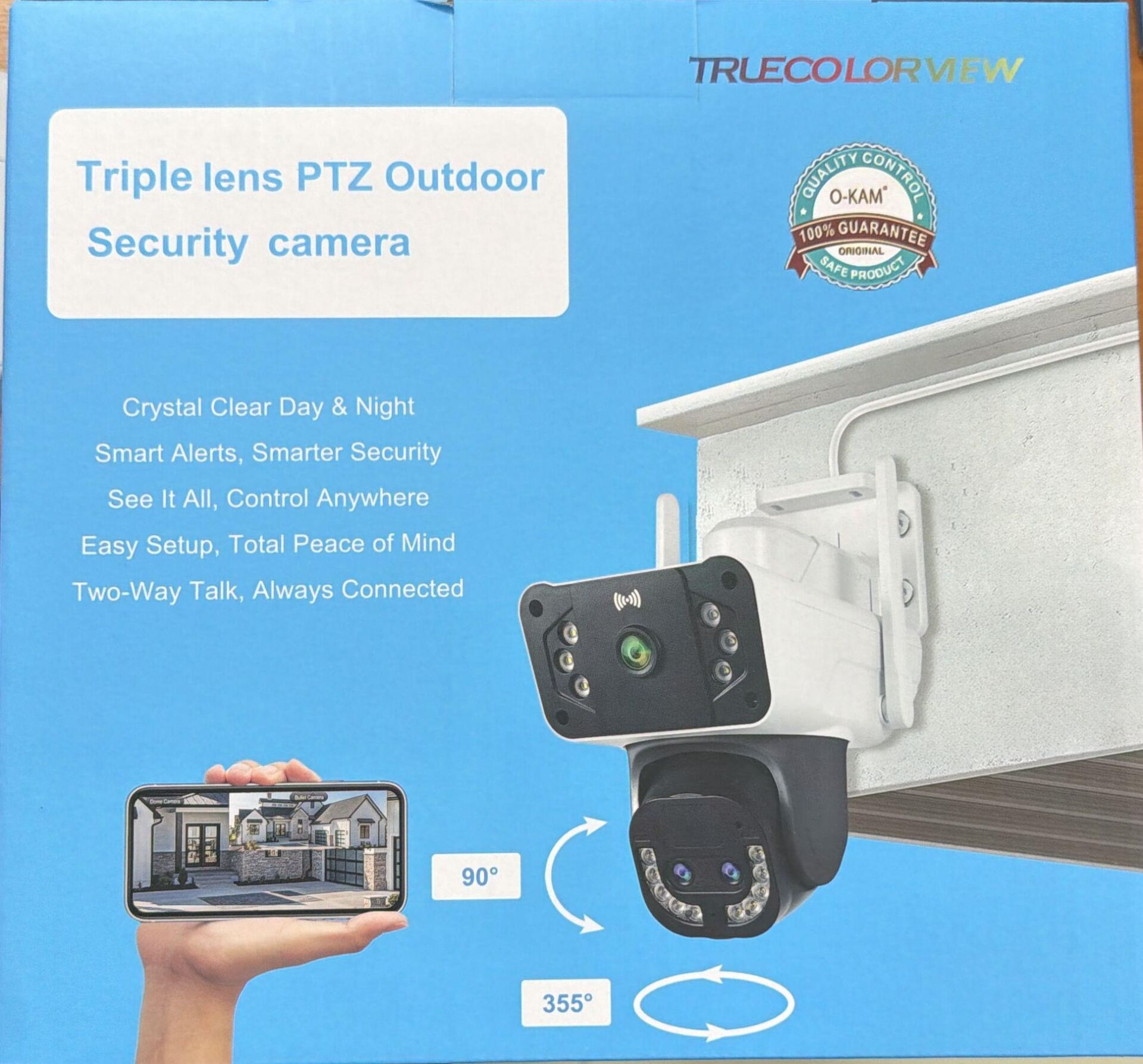 O-KAM 4446 WİFİ 10X OPTİK ZOOM 2 LENS 3 GÖRÜNTÜ ZOOM PTZ KAMERA