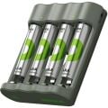 GP B441-100HCER21-2GTLB4 950 MAH İNCE PİLLİ USB ŞARJ CİHAZI 4 LÜ