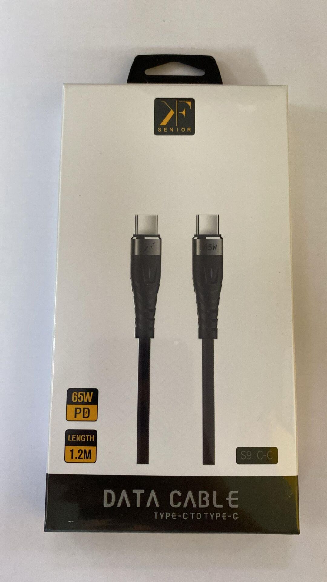 SENIOR S9. C-C TYPE-C - TYPE-C KABLO 1.2MT 65WATT PD