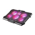 Rampage AD-RC10 X-GUST Siyah 6 Fanlı Rainbow Işıklandırmalı Notebook Soğutucu Stand