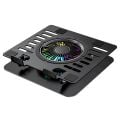 Addison AD-RC36 Steely 360 Derece Fanlı RGB Işıklı Siyah Metal Notebook Soğutucu