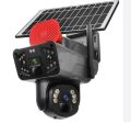 O-KAM 3815 4G SİM KARTLI Solar Siren + Çift Yön Ses + Işık IP66 Kamera6MP 2 Lens 3 Görüntü