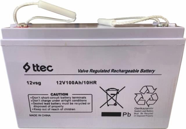 12 VOLT 100 AMPER JEL AKÜ TTEC