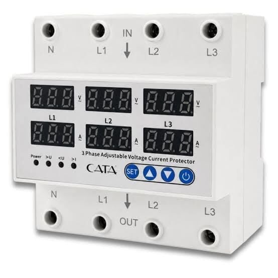 CATA CT-9199 63 AMPER TRİFAZE AKILLI VOLTAJ AKIM KORUYUCU