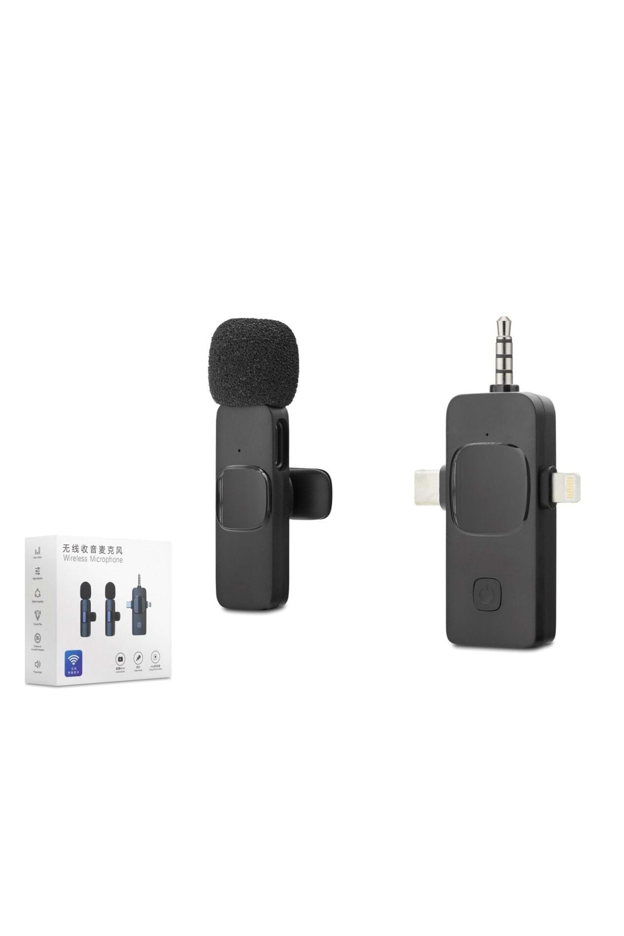 HADRON HDX2781 TYPE-C+IPHONE+AUX  KABLOSUZ TEKLİ YAKA MİKROFONU