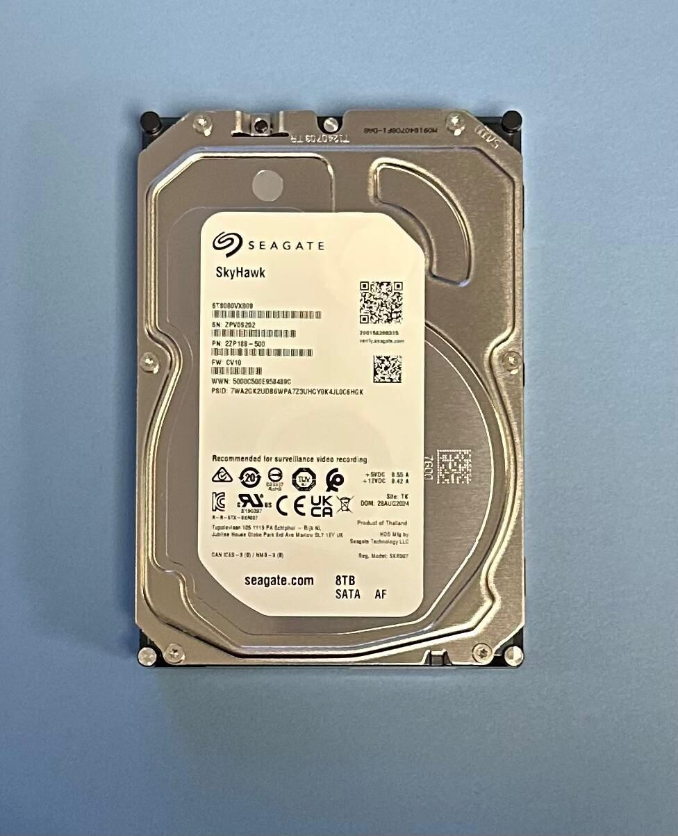 8 TB Seagate 3.5'' Skyhawk ST8000VX004 SATA 3.0 7200RPM HardDisk 7/24 Güvenlik Hdd