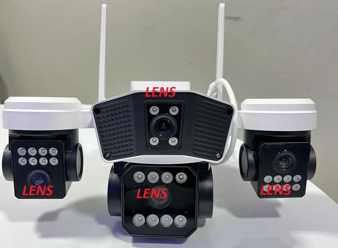 O-KAM 6064 Wifi 4 LENS Mikrofon + Hoparlör + Siren + Alarm Kamera