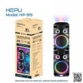HEPU HP-919 2X12'' 2X30CM KABLOSUZ  2 EL MİKROFON BLUETOOTH ŞARJLI MÜZİK KUTUSU