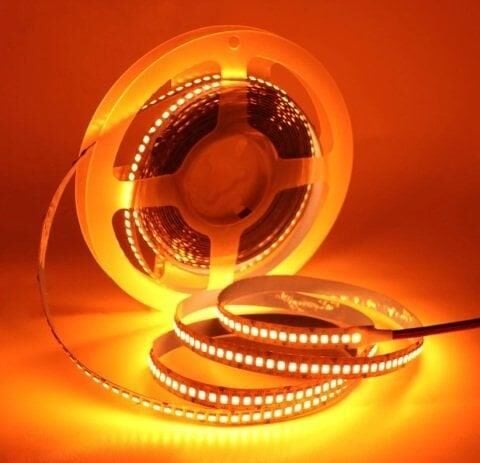 ŞERİT LED 12 V İÇ MEKAN AMBER 240 LEDLİ 5MT CATA