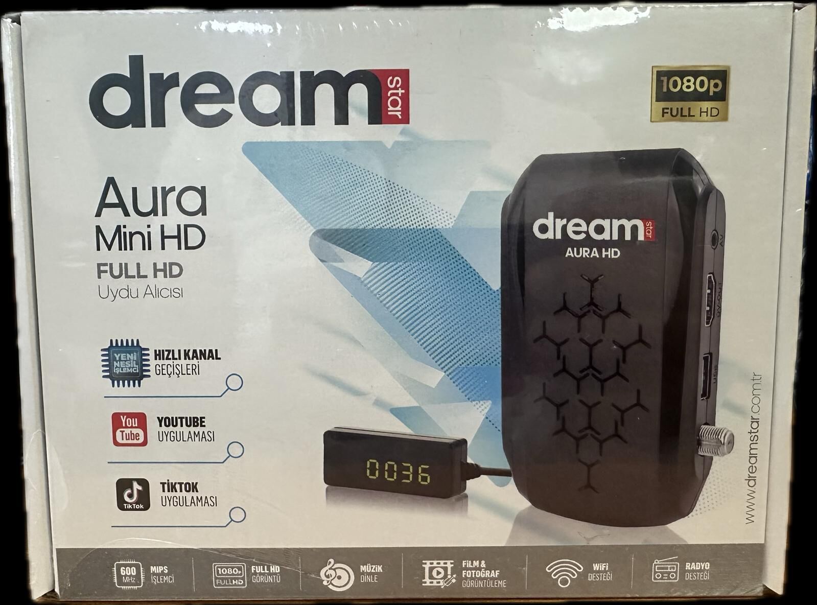 DREAMSTAR AURA MİNİ HD UYDU ALICISI