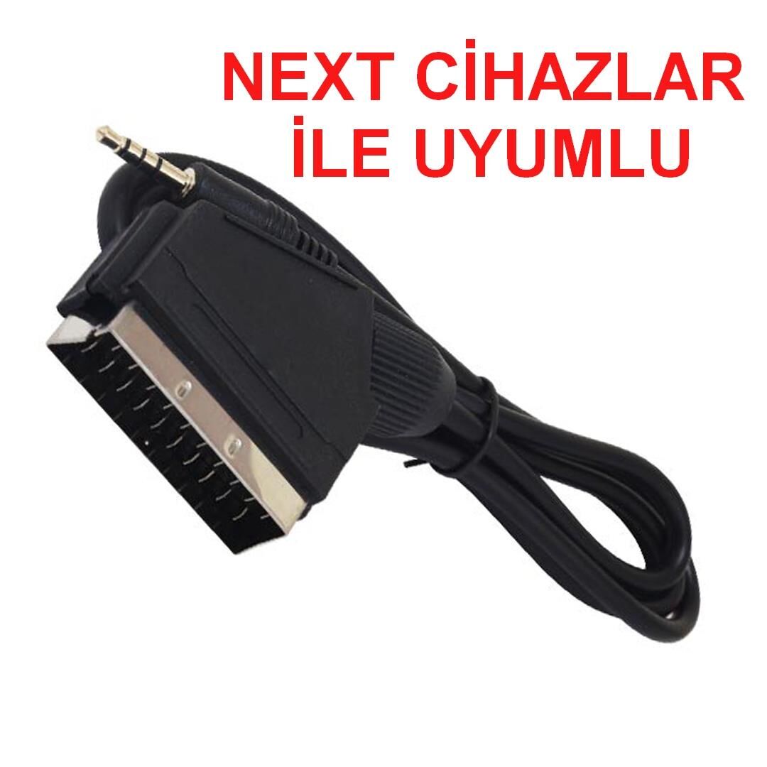 SCART AV 3,5mm TÜPLÜ TV'LER İÇİN RECEİVER KABLOSU NEXT CİHAZLAR İLE UYUMLU