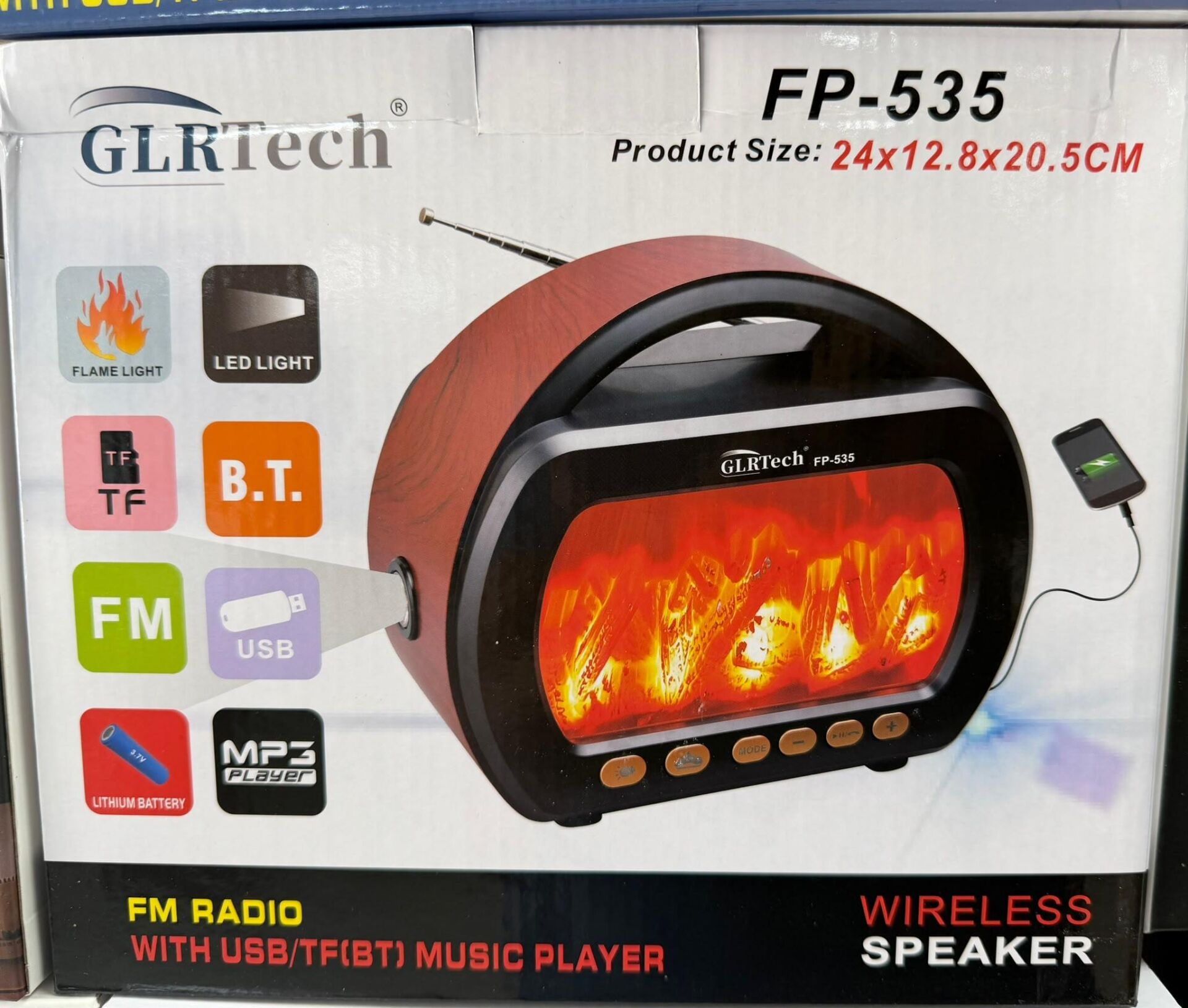 FEPE FP-535 Şömineli - Bluetooth - Usb - Şarjlı Nostaljik Radyo
