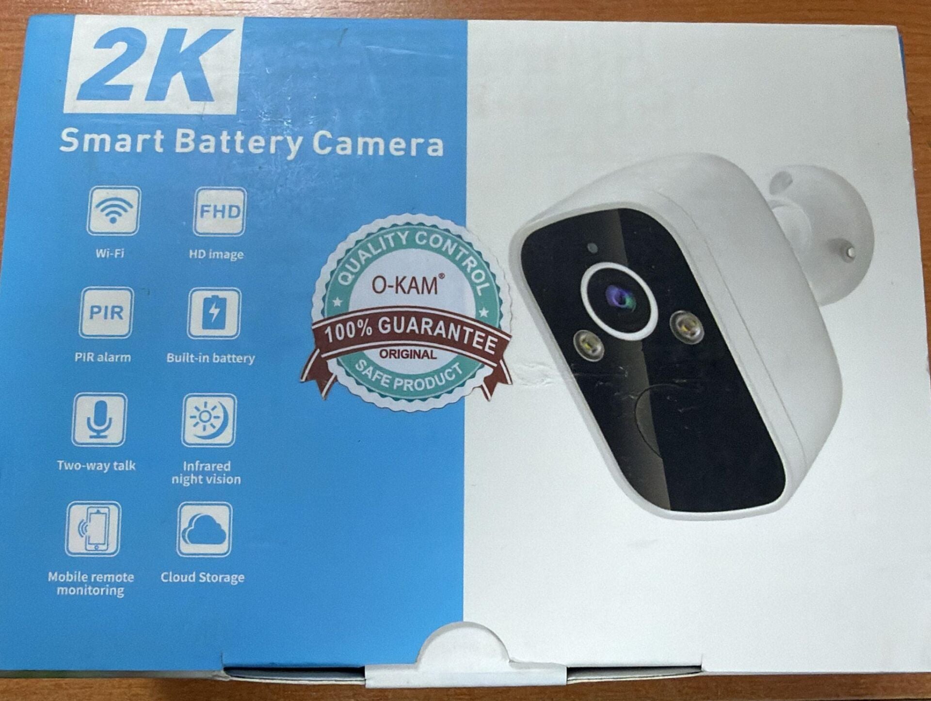 O-KAM 3033 Wifi Kamera 5Mp Bataryalı 1 AY ŞARJ Mikrofon+Hoparlör+Işık