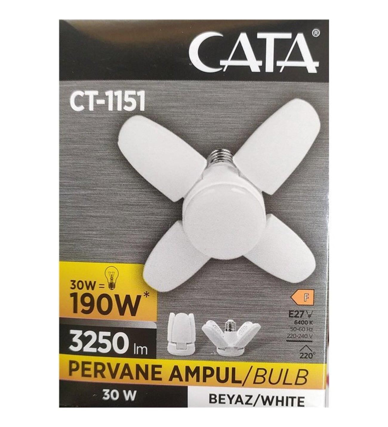 CATA CT-1151 30 WATT BEYAZ IŞIK PERVANE AMPUL