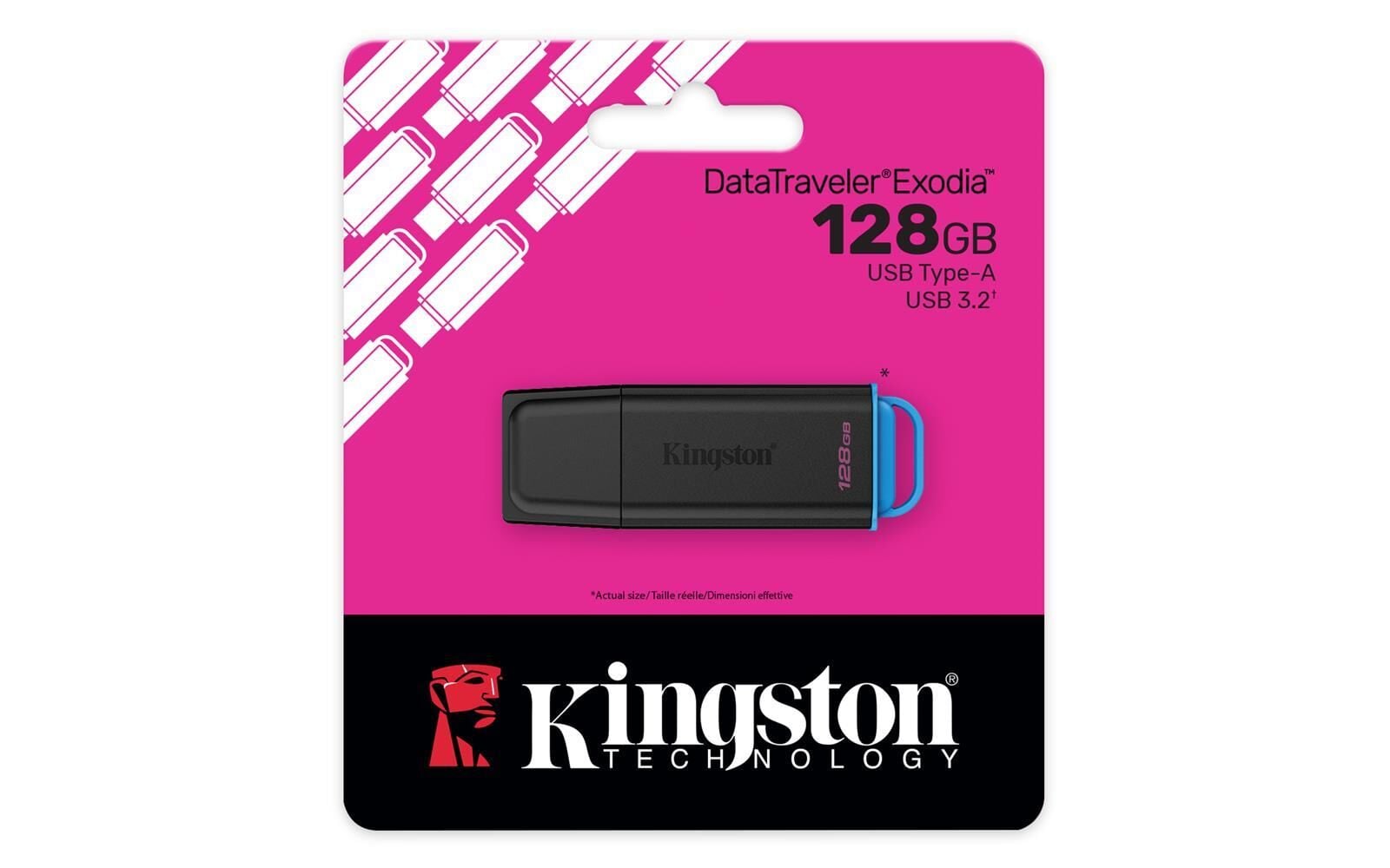 Kingston DTXG2/128GB 128GB Portable USB 3.2 Gen 1 DataTraveler Exodia  Flash Bellek