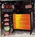 BOSS ŞÖMİNE TİP ISITICI SOBA 3 ÇUBUK 2100 WATT TERMOSTATLI EMNİYETLİ