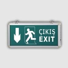 CATA CT-9164 AŞAĞI ÇIKIŞ EXİT LEVHASI ŞARJLI LEDLİ TAVAN TİPİ