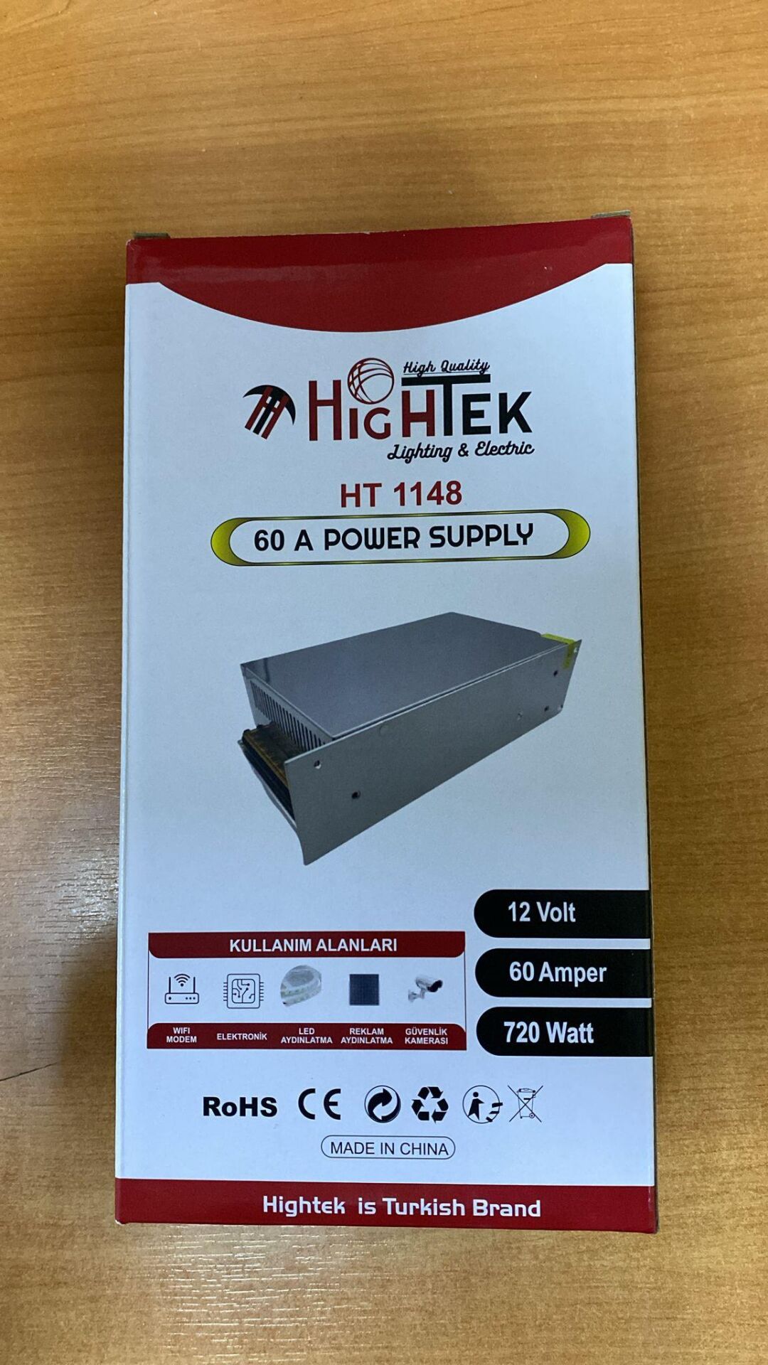 12 VOLT 60 AMPER  METAL KALIN KASA  ADAPTÖR HİGHTEK