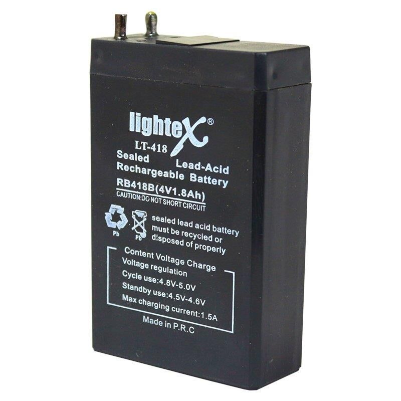 4 VOLT 1.80 AMPER LİGHTEX LT-418 AKÜ 50*22*75 mm