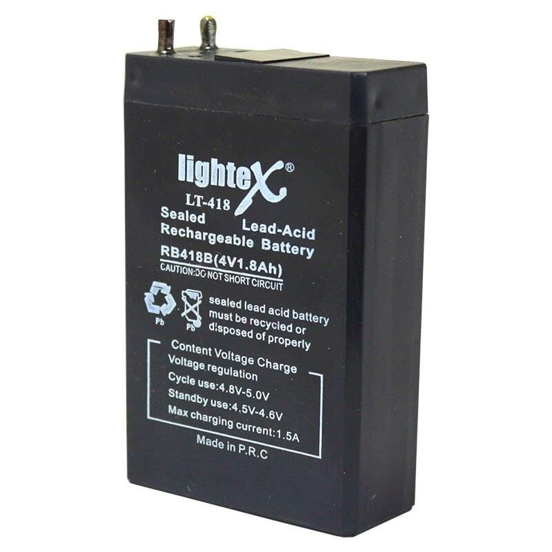 4 VOLT 1.80 AMPER LİGHTEX LT-418 AKÜ 50*22*75 mm