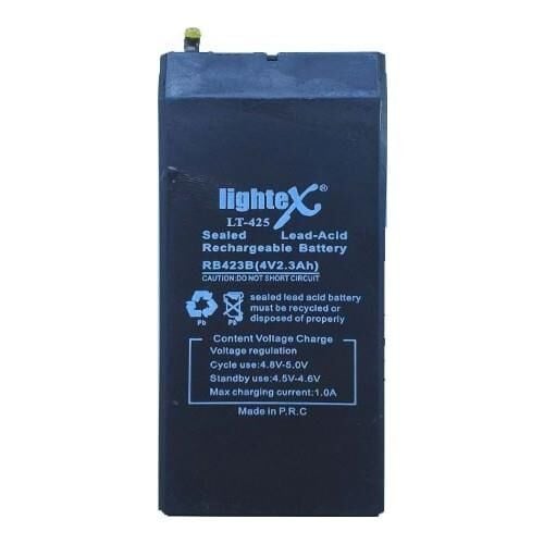4 VOLT 2.5 AMPER 10X5X2 LİGHTEX LT-425 AKÜ 50*22*100 mm
