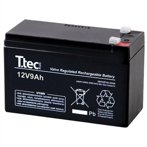 12 VOLT 9 AMPER AKÜ TTEC 151x65x94-2455 GRAM