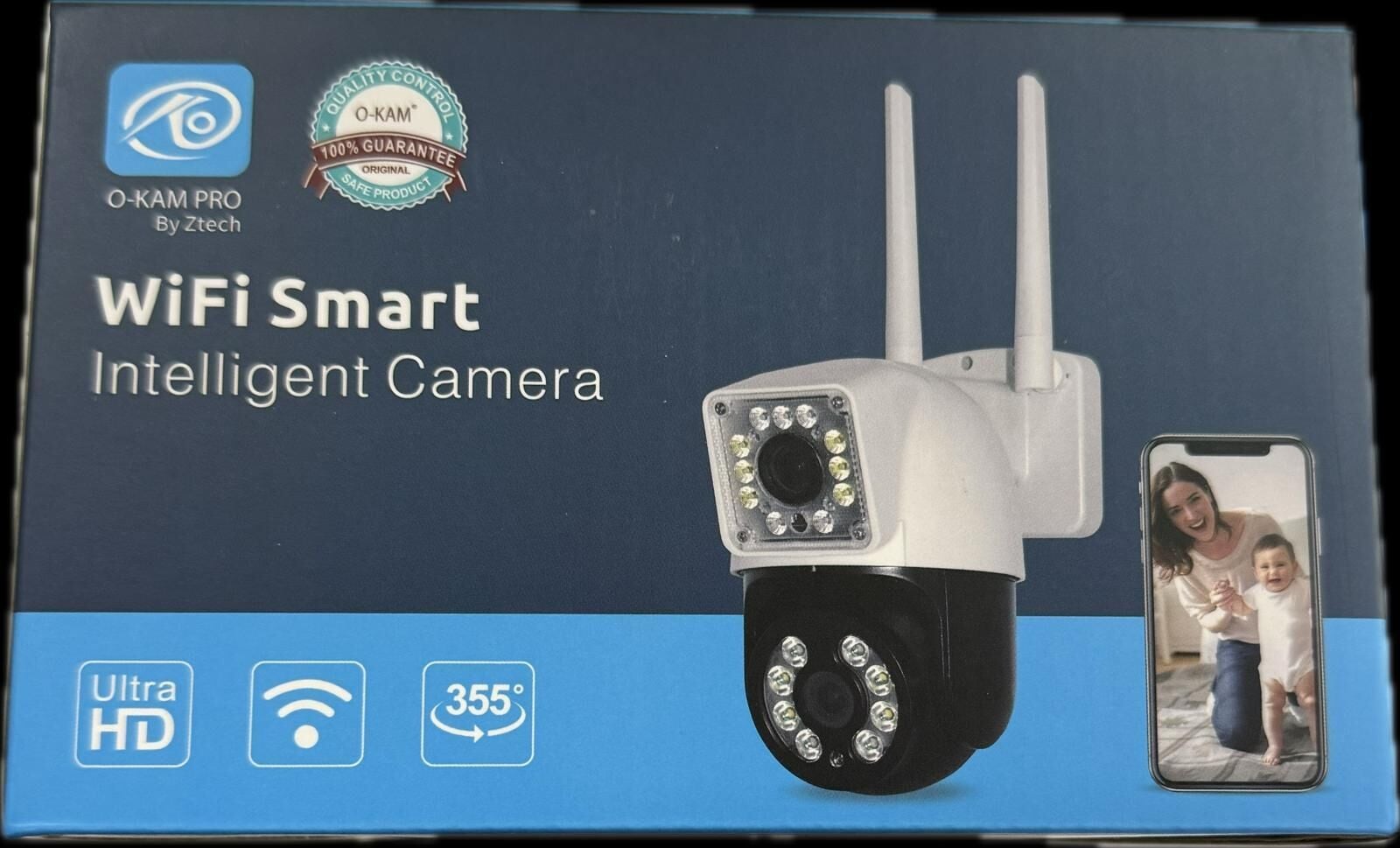 O-KAM 3012 Wifi 2 Lens Alarm+Siren+Işık+Sesli Kamera + Onvif