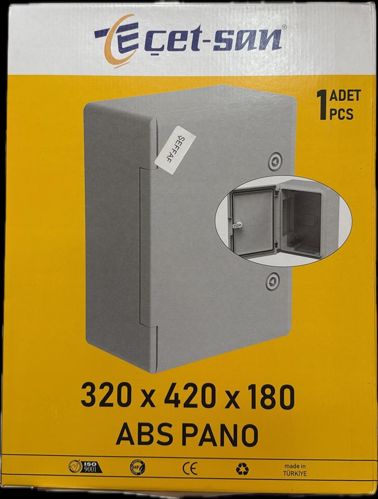 PANO POLYESTER 32X42X18 KİLİTLİ SAÇ TABANLI ŞEFFAF KAPAKLI ÇETSAN