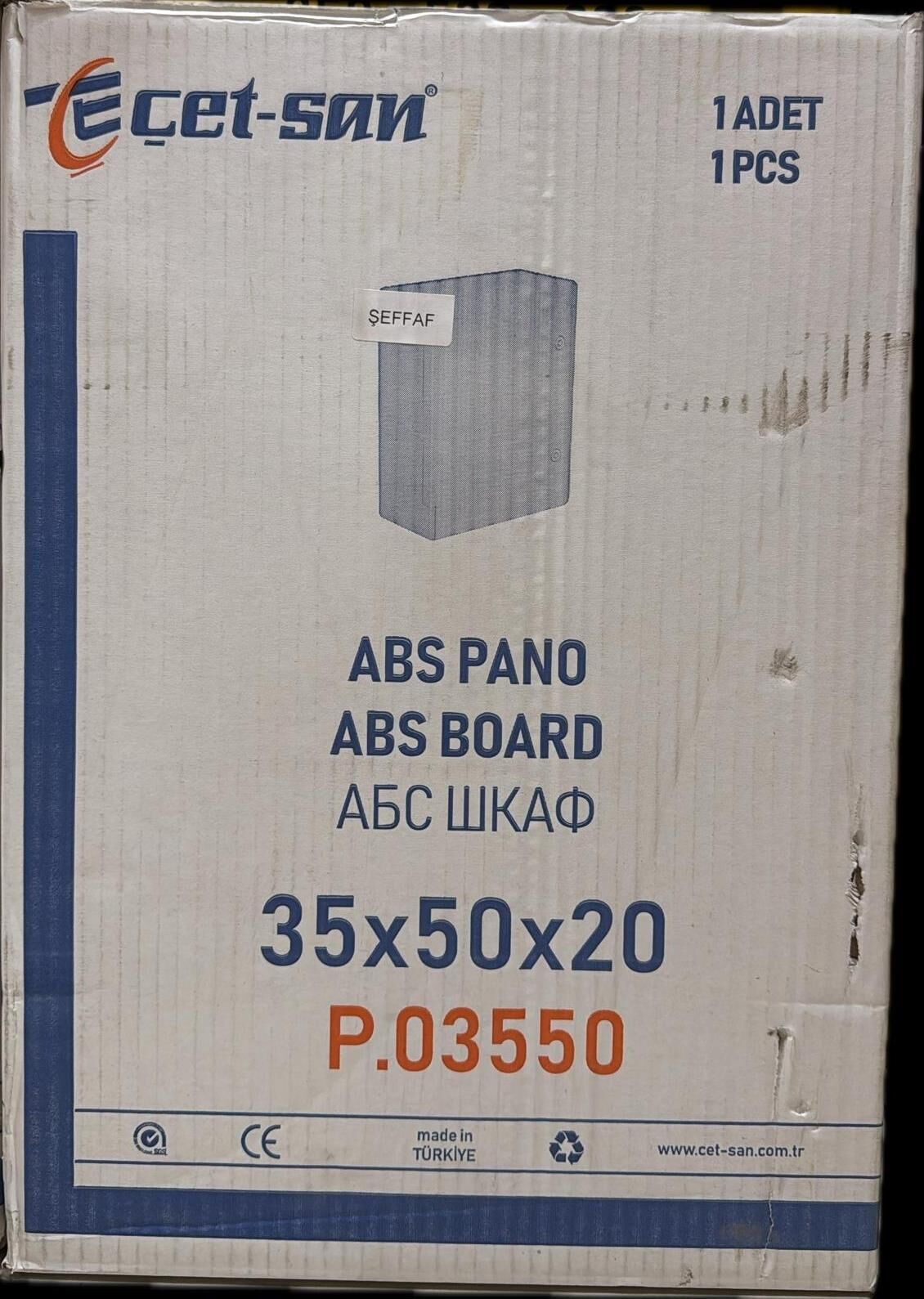 PANO POLYESTER 35X50X20 KİLİTLİ SAÇ TABANLI ŞEFFAF KAPAKLI ÇETSAN