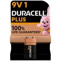 DURACELL 9 VOLT ALKALİN PLAS PİL TEKLİ KART