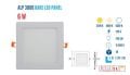 YCL 6 WATT SIVA ALTI KARE PANEL BEYAZ KASA BEYAZ IŞIK ALP-3006B