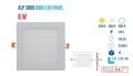 YCL 6 WATT SIVA ALTI KARE PANEL BEYAZ KASA BEYAZ IŞIK ALP-3006B