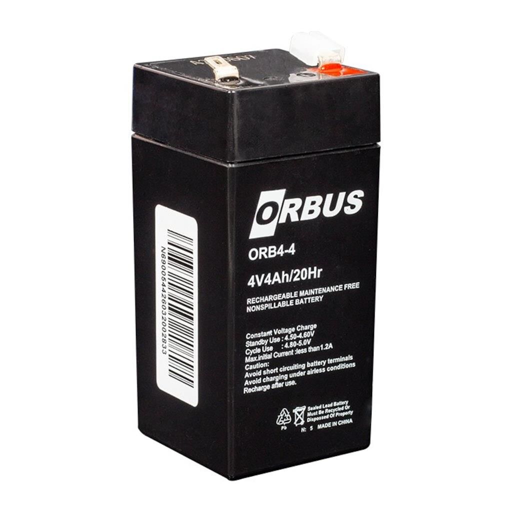 4 VOLT 4 AMPER AKÜ ORBUS-ÖLÇÜLER 45*45*10 mm.440 GRAM