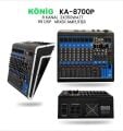 KÖNİG KA-8700P 2X350WATT USB-BT Ekoleyzer700 WATT  8 KANAL POWER MİXER