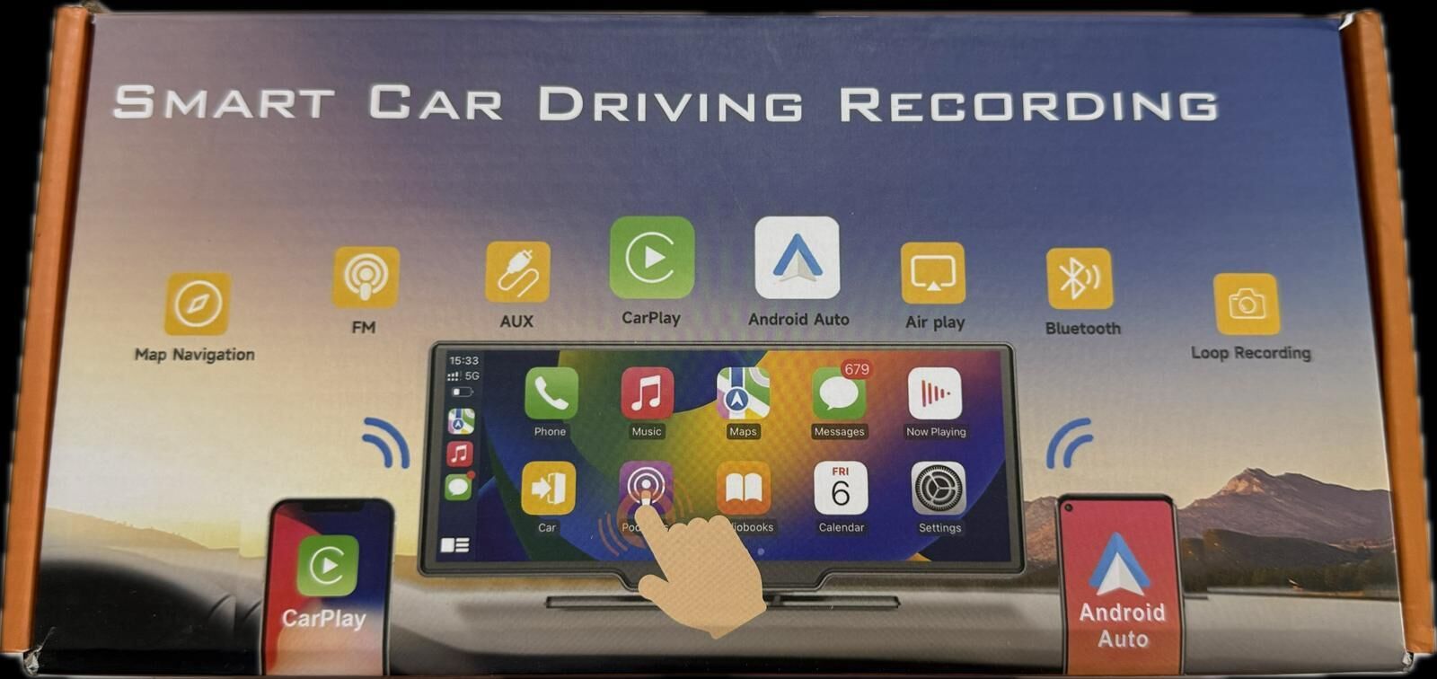 AGGIY H18 10'' CARPLAY WİFİ BLUETOOTH DOKUNMATİK ÖN ARAÇ KAMERA + GERİ GÖRÜŞ KAMERA