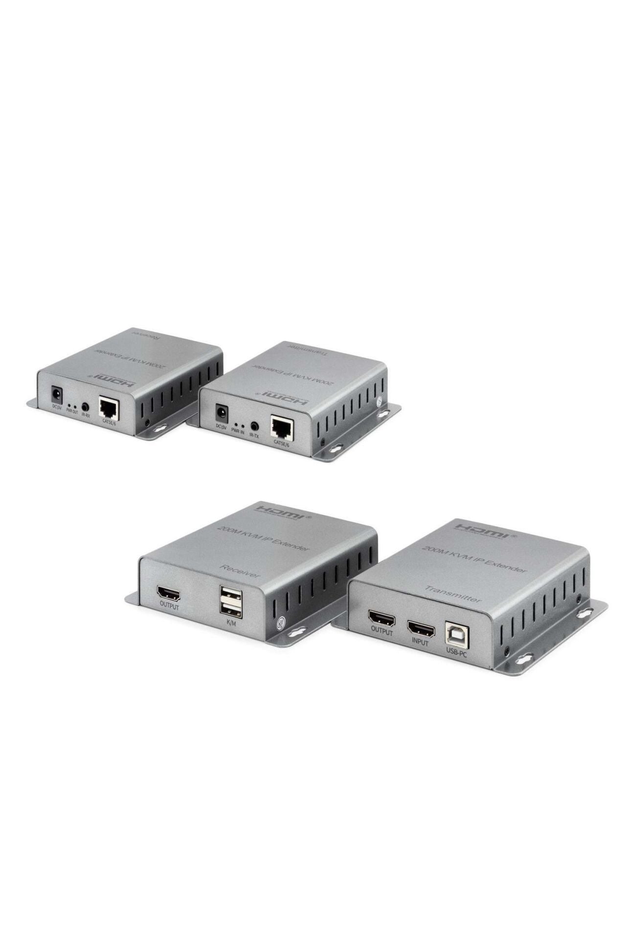 HADRON HDX1343  CAT6 - HDMI + USB ÇEVİRİCİ 200 METRE