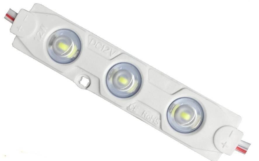 MODÜL LED 12 VOLT 3 LÜ  MAVİ LENSLİ IP65