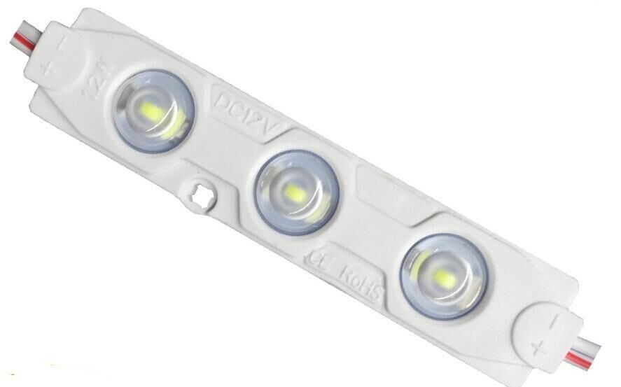 MODÜL LED 12 VOLT 3 LÜ  MAVİ LENSLİ IP65