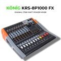 KÖNİG KRS-8 P1000FX 2X500W USB+BT+Ekoleyzer 8 KANAL POWER MİXER